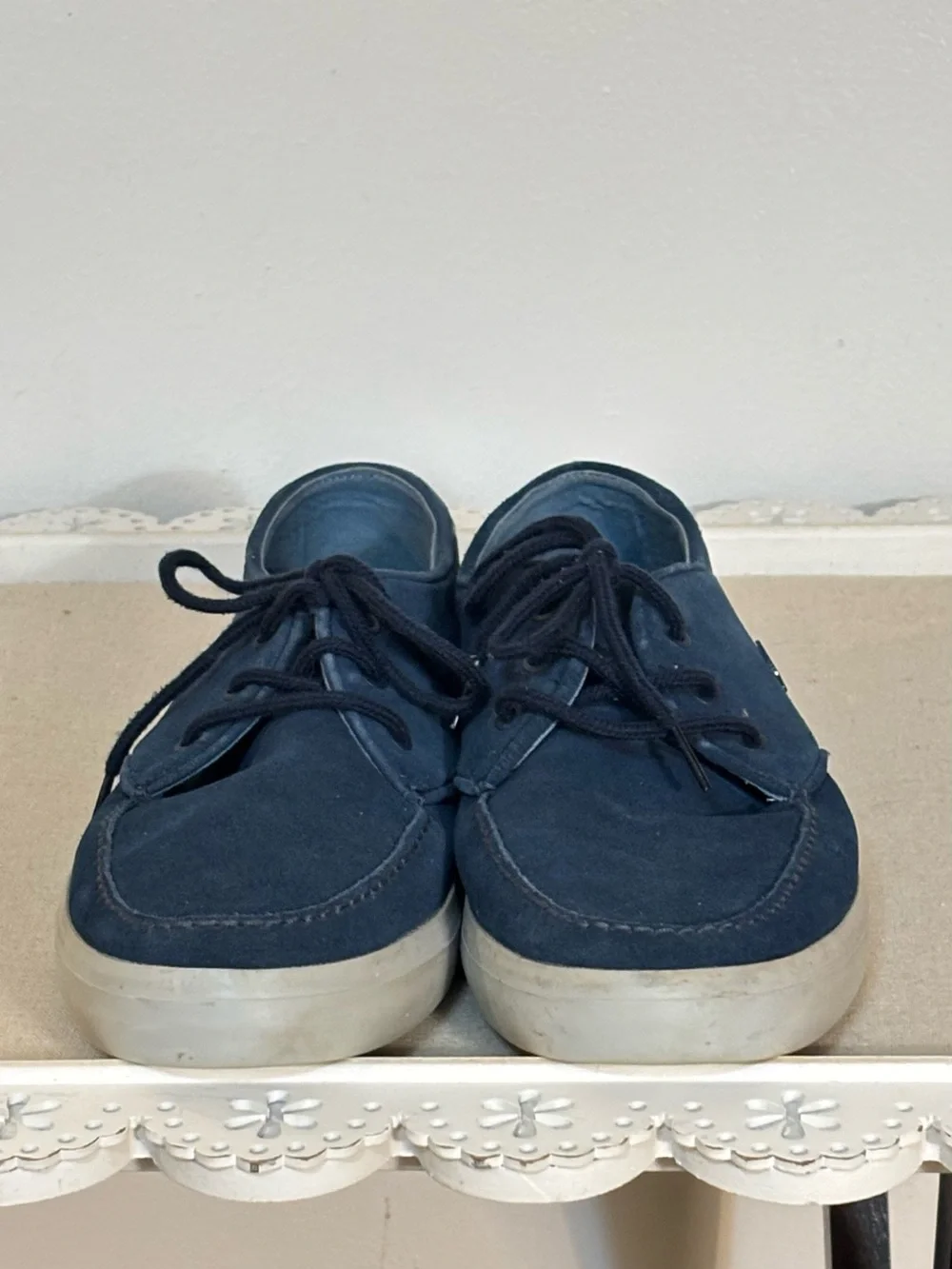 Lacoste, Sevrin Blue Suede With light Blue Leather Accent At Back. Men’s Size 12